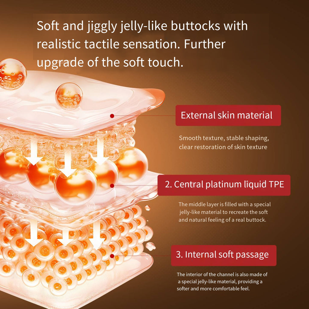 Half-body male doll with large buttocks, realistic replica of a famous device, 1:1 molded masturbator, ass sex toy